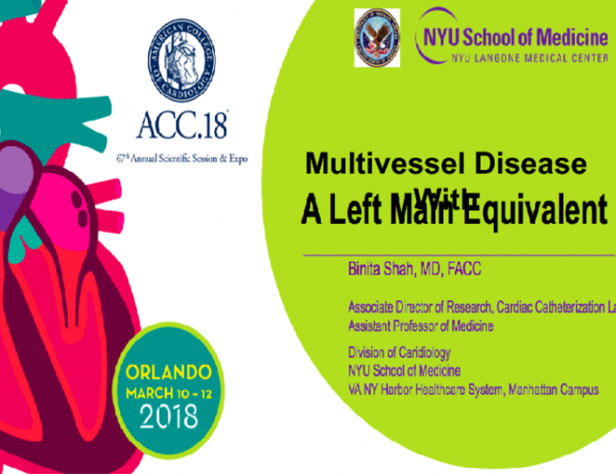Multivessel Disease With A Left Main Equivalent