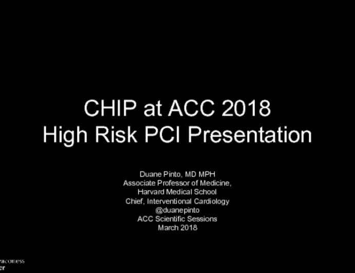 High Risk PCI Presentation