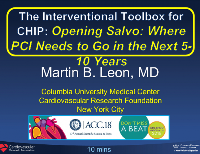 Opening Salvo: Where PCI Needs to Go in the Next 5-10 Years