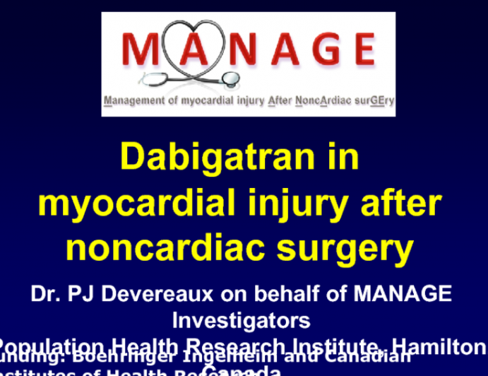Dabigatran in Myocardial Injury After Noncardiac Surgery