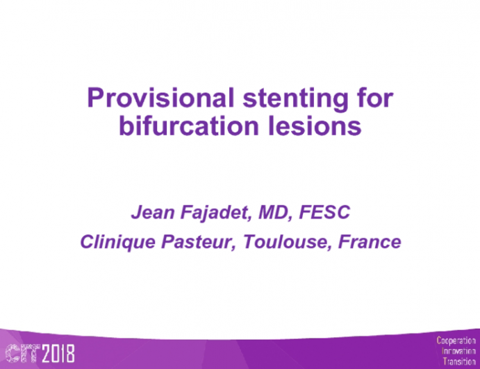Provisional Stenting For Bifurcatin Lesions