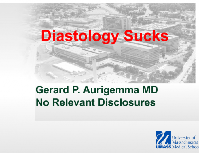 Diastology Sucks