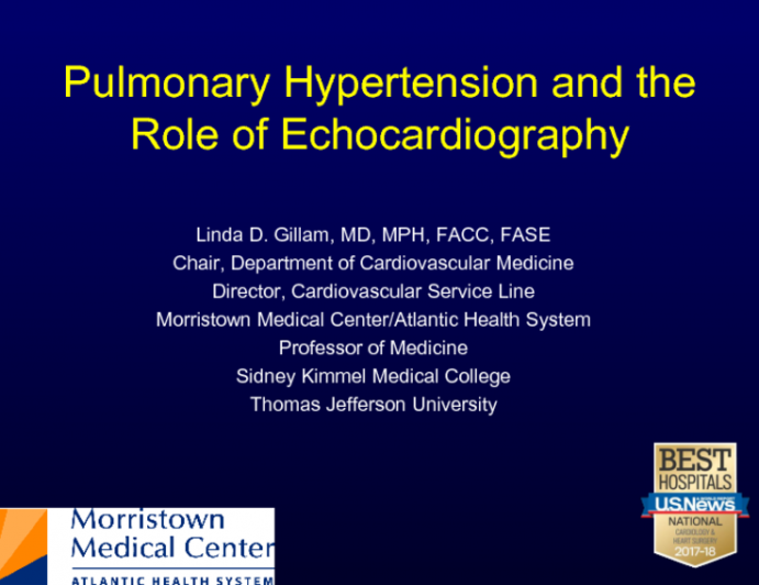 Pulmonary Hypertension and the Role of Echocardiography