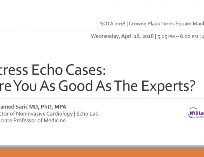 Stress Echo Cases: Are You As Good As The Experts?