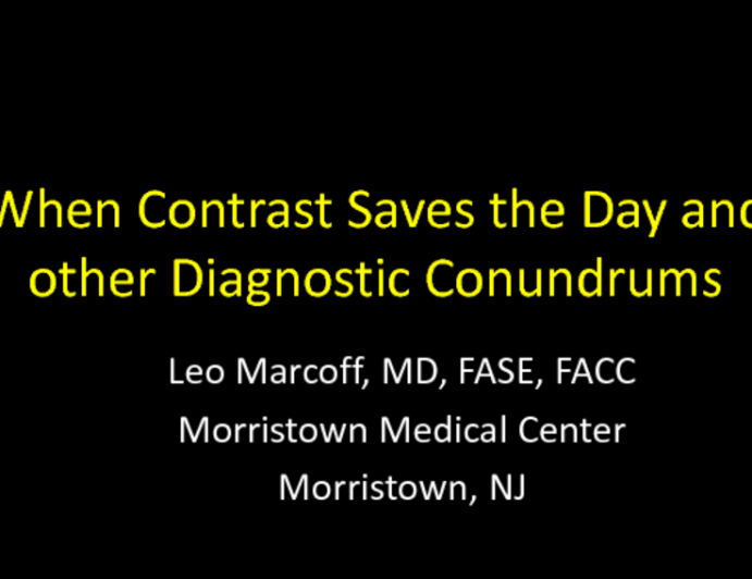 When Contrast Saves the Day and other Diagnostic Conundrums
