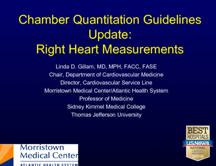 Chamber Quantitation Guidelines Update:Right Heart Measurements