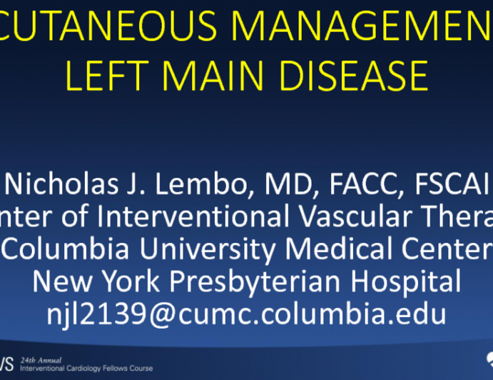 Case and Technique Reviews: Management of Left Main Disease