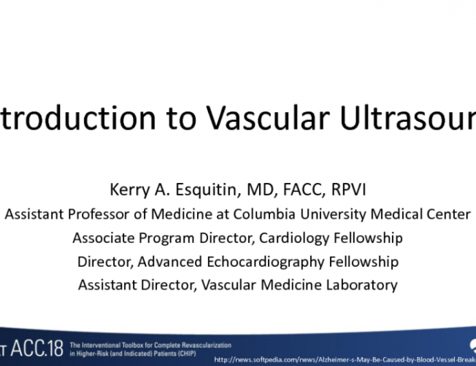Introduction to Vascular Ultrasound