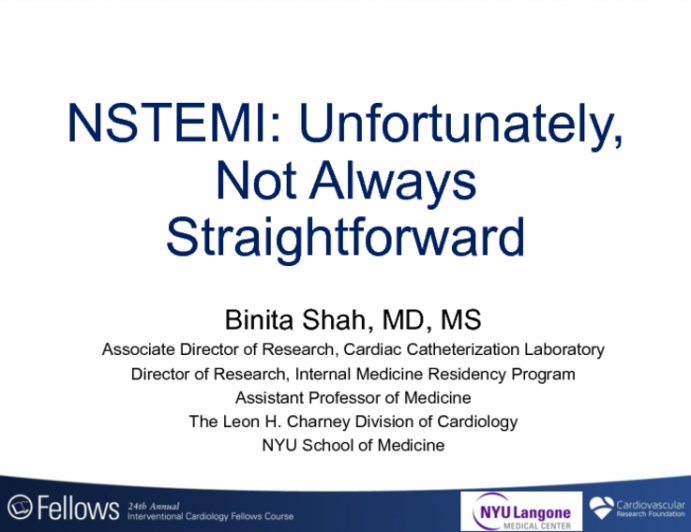 NSTEMI Case Presentations With Discussion