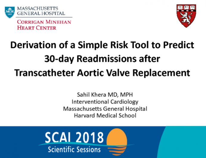 Derivation of a Simple Risk Tool to Predict 30-day Readmissions after Transcatheter Aortic Valve Replacement