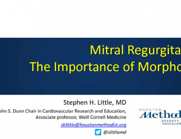 Mitral Regurgitation: The Importance of Morphology