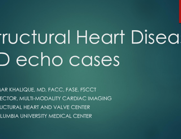 Structural Heart Disease-3D echo cases