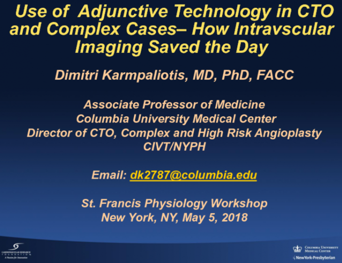 Use of Adjunctive Technology in CTO and Complex Cases–How IntravscularImaging Saved the Day