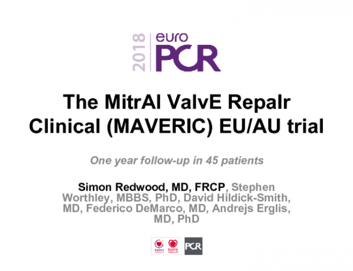 The MitrAl ValvE RepaIr Clinical (MAVERIC) EU/AU trial