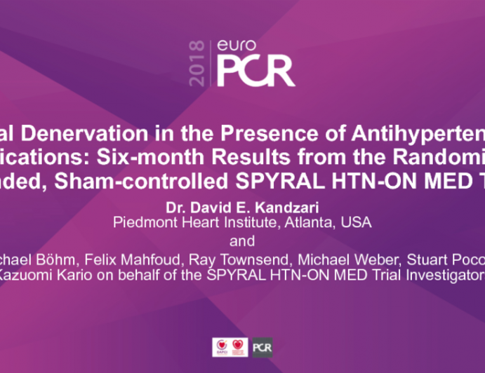 Renal Denervation in the Presence of Antihypertensive Medications: Six-month Results from the Randomized, Blinded, Sham-controlled SPYRAL HTN-ON MED Trial