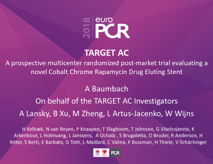 TARGET AC A prospective multicenter randomized post-market trial evaluating a novel Cobalt Chrome Rapamycin Drug Eluting Stent