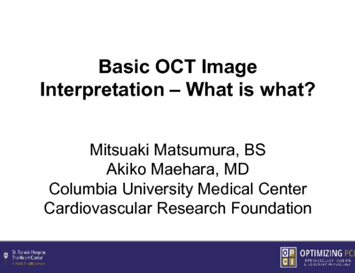Basic OCT Image Interpretation – What is what?