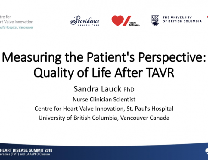 Measuring the Patient's Perspective: Quality of Life After TAVR