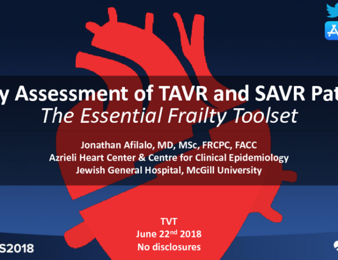 Frailty Assessment of TAVR and SAVR Patients: The Essential Frailty Toolset