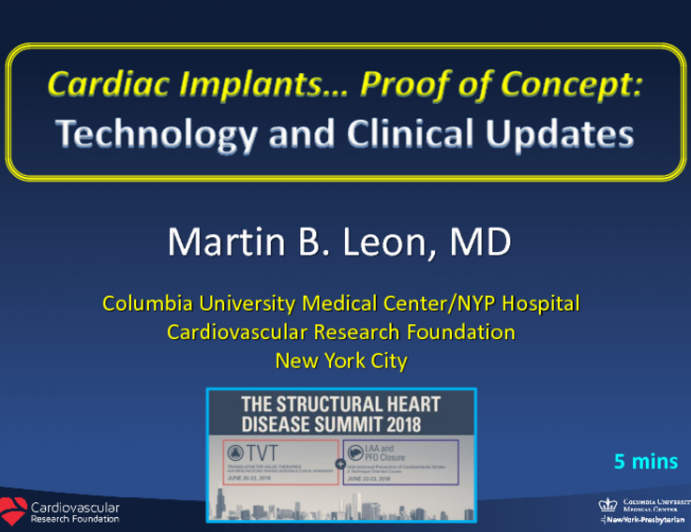 Cardiac Implants Proof of Concept: Technology and Clinical Updates