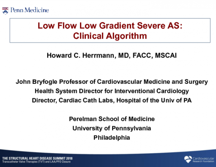 A Clinical Algorithm for Diagnosing and Managing Patients With Low-Flow, Low-Gradient Aortic Stenosis
