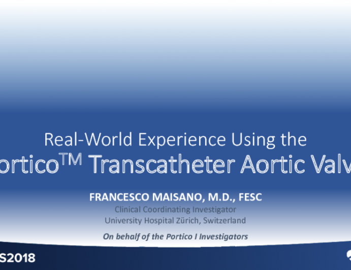 Early Commercial Experience Using the PORTICO Transcatheter Aortic Valve: 30-Day Outcomes in 973 Patients Enrolled in the Portico I Study (Cohort A)