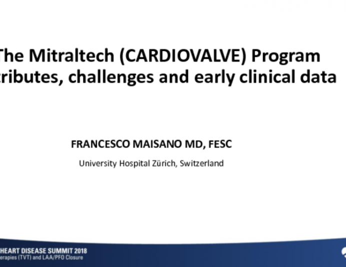 The MITRALTECH Program: Attributes, Challenges, and Early Clinical Data