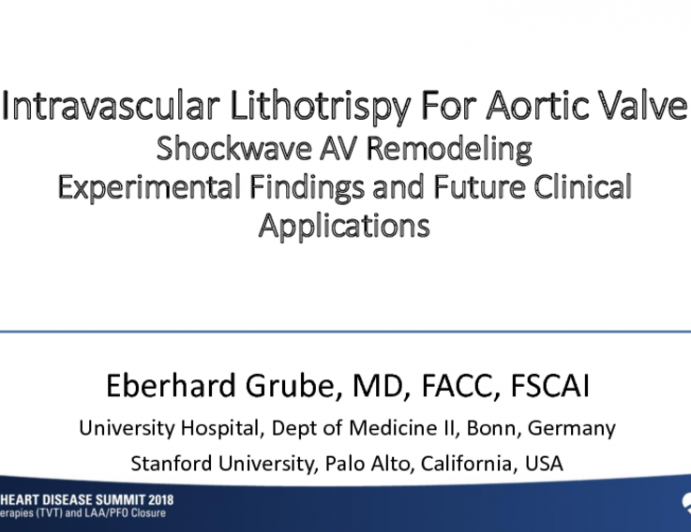 Shockwave Aortic Valve Remodeling: Experimental Findings and Future Clinical Applications