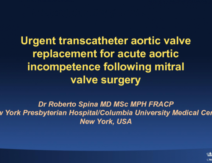 Urgent Transcatheter Aortic Valve Replacement for Severe Acute Aortic Regurgitation Following Open Mitral Valve Surgery