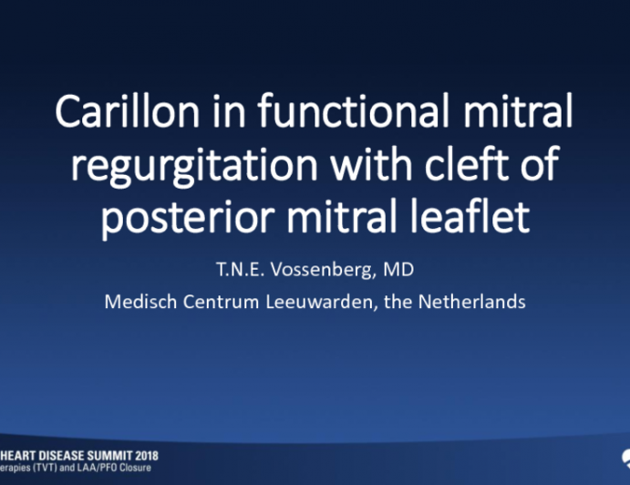Carillion in Functional MR With Cleft PML