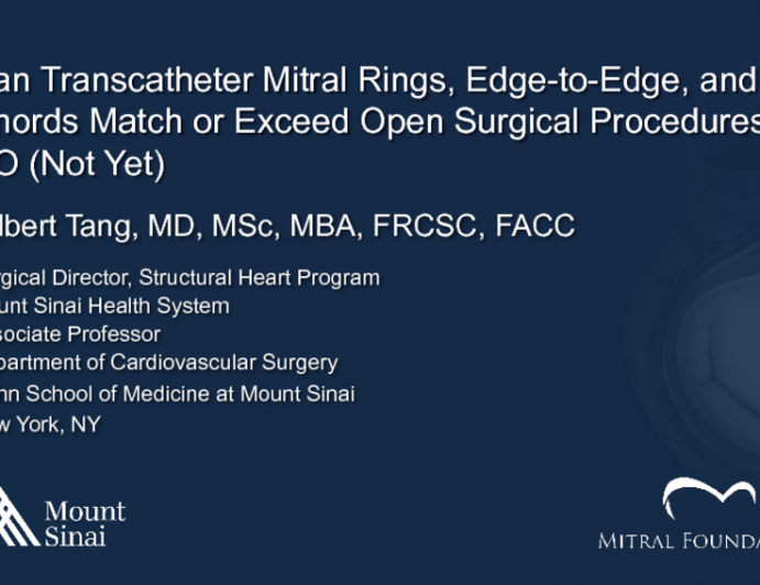 Can Transcatheter Mitral Rings, Edge-to-Edge, and Chords Match or Exceed Open Surgical Procedures? NO!