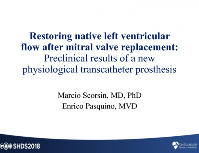 Restoring Native Left Ventricular Flow After Mitral Valve Replacement: Preclinical Results of a New Physiological Transcatheter Prosthesis