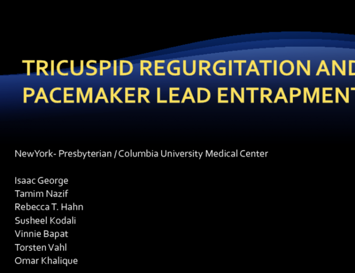 A TR Case of Pacemaker Lead Entrapment