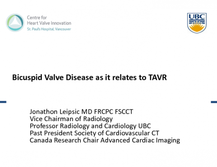 A CT Imaging Perspective of Bicuspid Aortic Valve Disease – Anatomic Patterns Favorable for TAVR