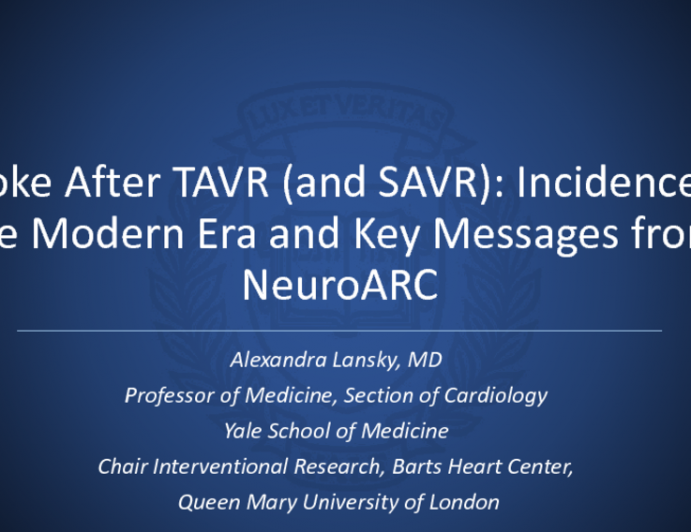 Strokes After TAVR (and SAVR): Incidence in the "Modern Era" and Key Messages From NeuroARC