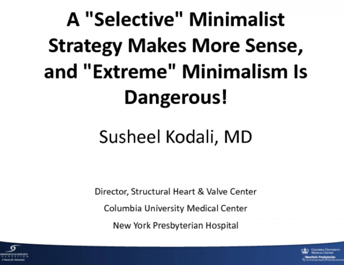 Counterpoint: A "Selective" Minimalist Strategy Makes More Sense, and "Extreme" Minimalism Is Dangerous!