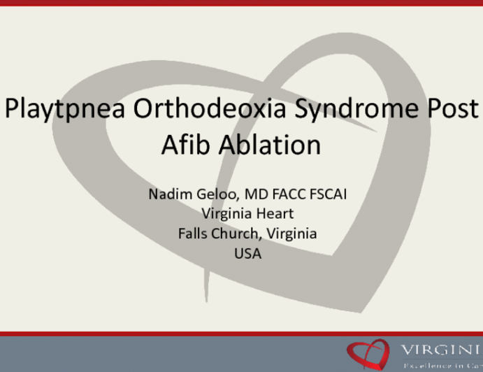 A Rare Case of Platypnea-Orthodeoxia Syndrome Developing After Atrial Fibrillation Ablation Necessitating Percutaneous Closure of the Septal Puncture Site