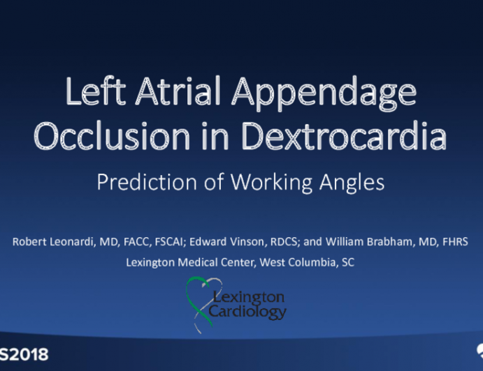Left Atrial Appendage Occlusion in Dextrocardia: Prediction of TEE Working Angles