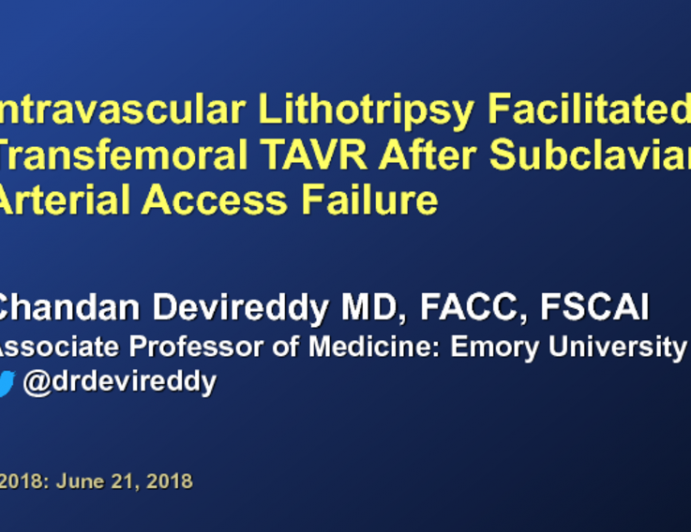 Intravascular Lithotripsy Facilitated Transfemoral TAVR After Subclavian Arterial Access Failure