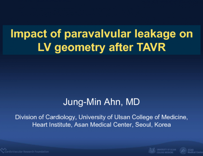 Impact of Paravalvular Regurgitation After TAVR on LV Geometry: A Serial Echo Study