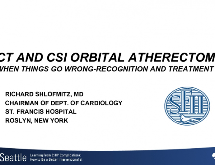 OCT and CSI Orbital Atherectomy