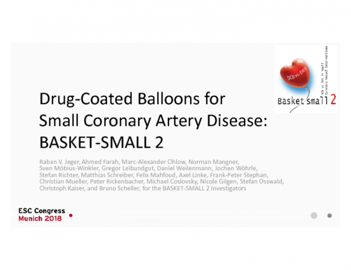 Drug-Coated Balloons for Small Coronary Artery Disease: BASKET-SMALL 2