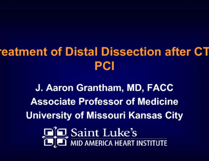 Treatment of Distal Dissection after CTO PCI