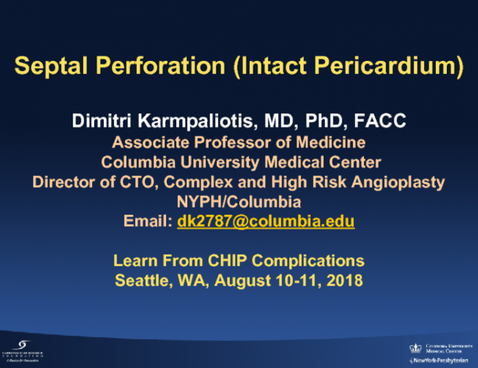 Septal Perforation (Intact Pericardium)