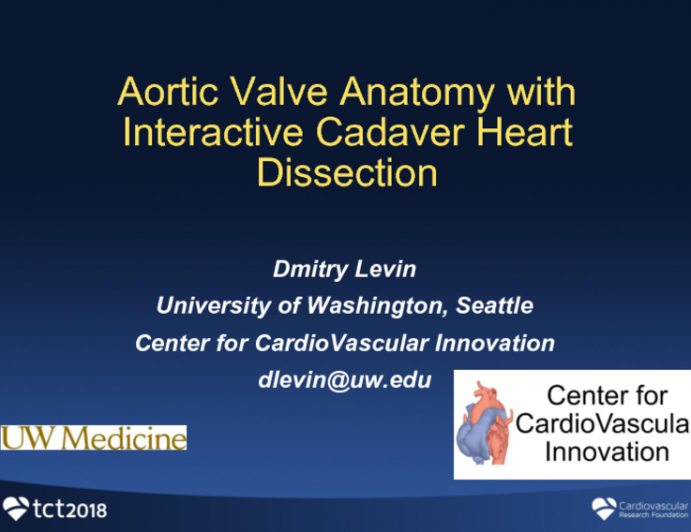 Fundamental Knowledge: Aortic Valve Anatomy with Interactive Cadaver Heart Dissection