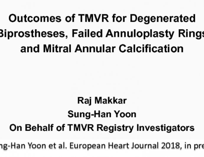 Outcomes of TMVR for Degenerated Biprostheses, Failed Annuloplasty Rings and Mitral Annular Calcification
