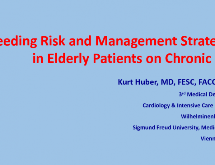 Bleeding Risk and Management Strategies in Elderly Patients on Chronic Oral Anticoagulation