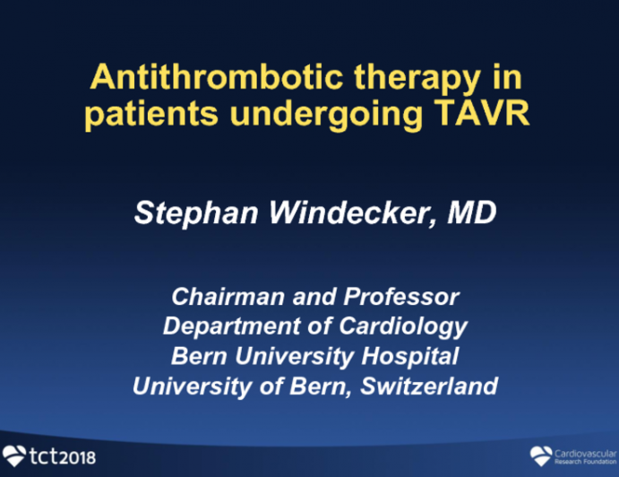 Antithrombotic Therapy in Patients Undergoing TAVR
