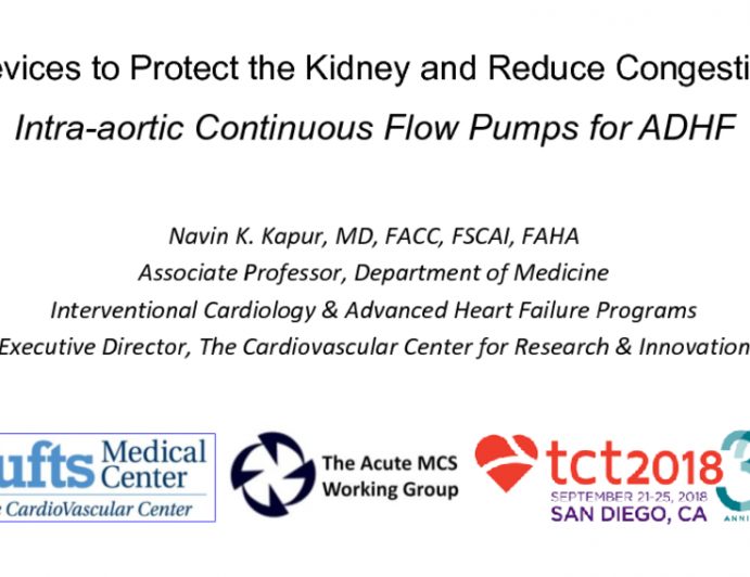 Intraaortic Continuous Flow Pumps for ADHF