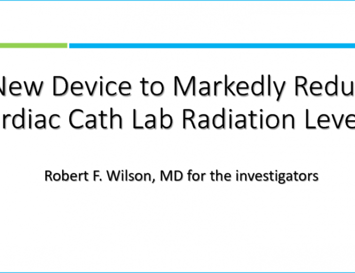A New Device to Markedly Reduce Cardiac Cath Lab Radiation Levels (Egg Medical)